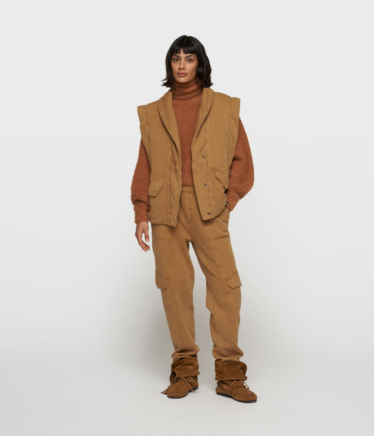 cargo jogger fleece | suede