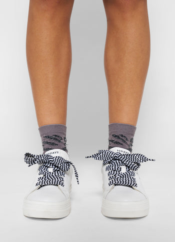 socks zebra | warm taupe
