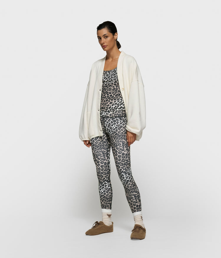 sporty leggings leopard | ecru