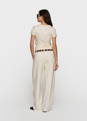 soft twill pants | ecru