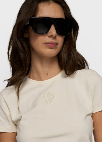 slim short sleeve tee | soft vanilla