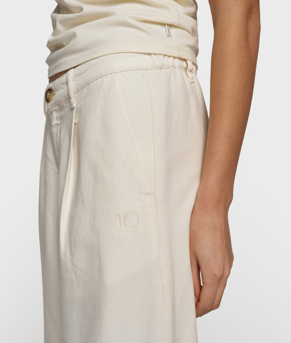 soft twill pants | ecru