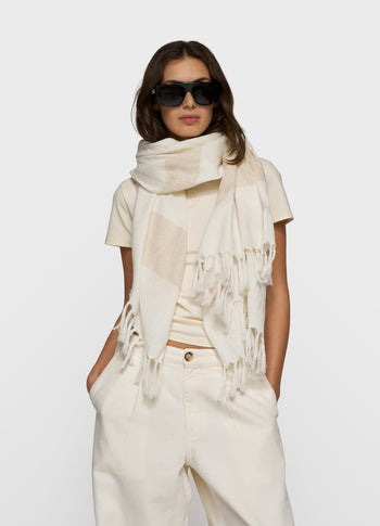 scarf cotton lurex | ecru