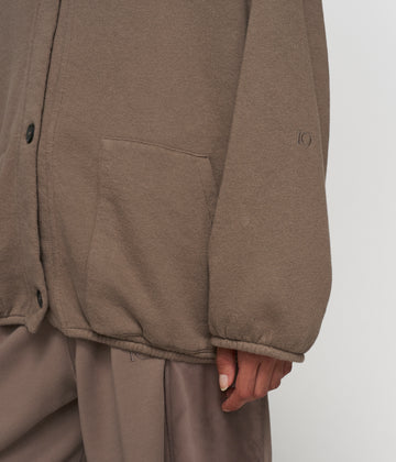 baseball cardigan fleece | moonrock