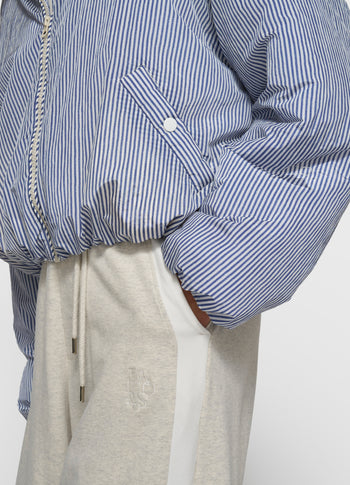 bomber jacket stripes | white/blue