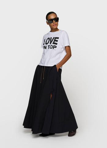 skirt poplin | black