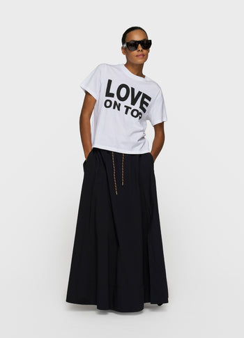 love petite tee | white