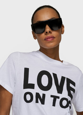 love petite tee | white