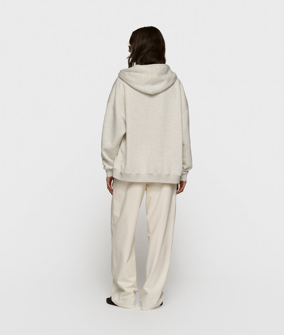 zip cardigan | soft white melee