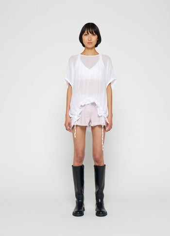 shortsleeve blouse voile | white