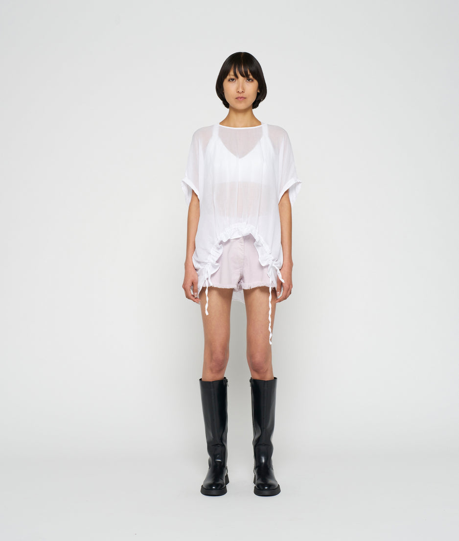 shortsleeve blouse voile | white