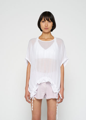 shortsleeve blouse voile | white