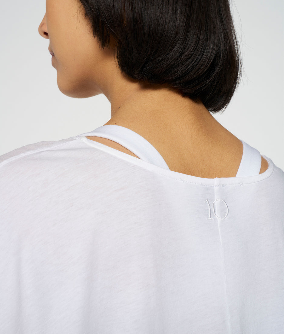 shortsleeve blouse voile | white