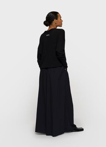 v-neck cardigan mesh | black