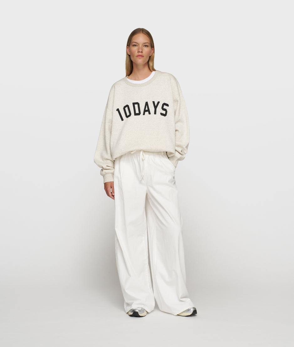 THE STATEMENT SWEATER | soft white melee