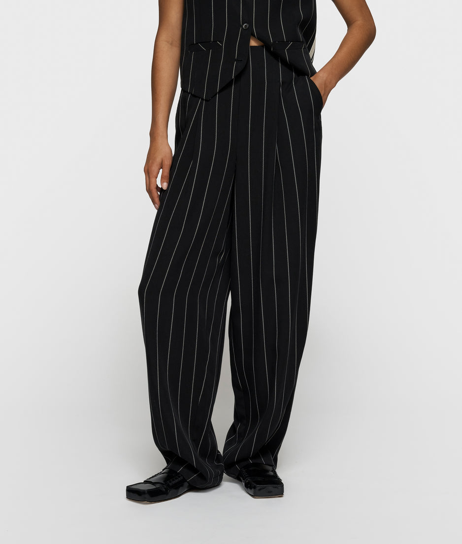 pants pinstripe | black