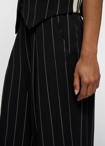 pants pinstripe | black