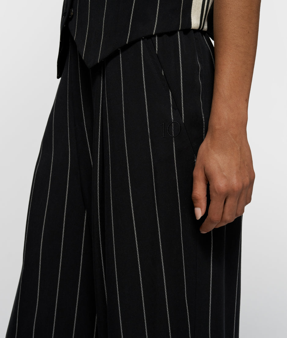 pants pinstripe | black