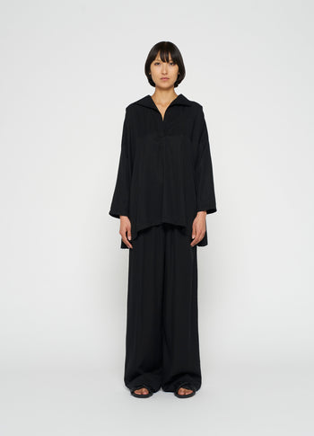 flowy woven pants | black