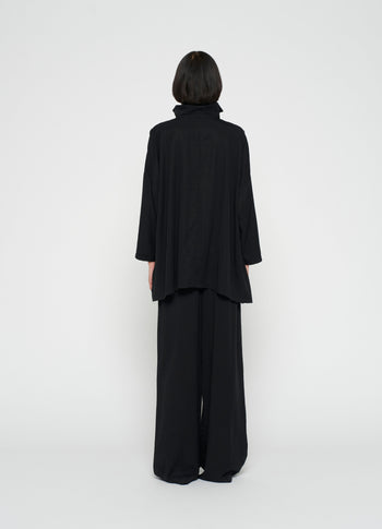 flowy woven pants | black