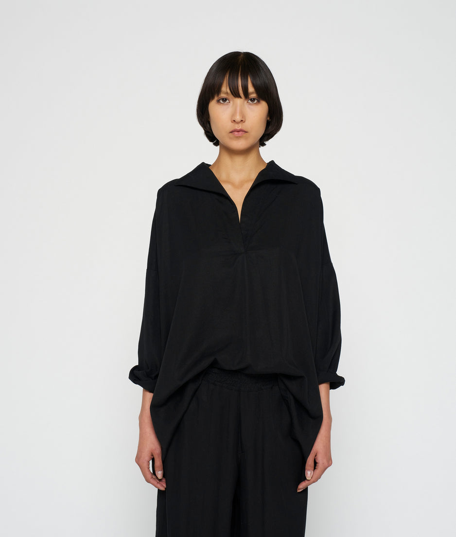 flowy blouse woven | black
