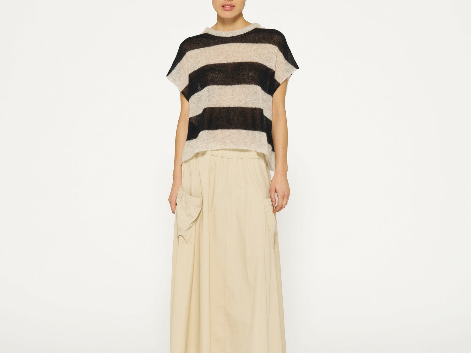 A-line maxi skirt | safari
