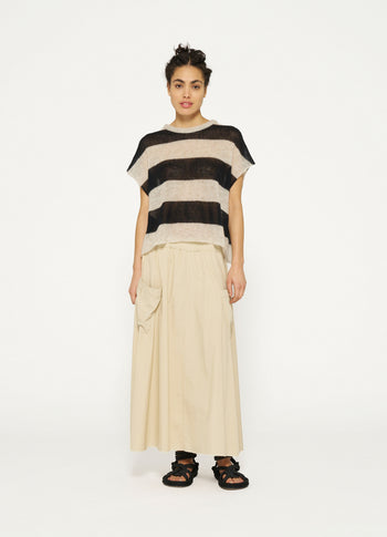 A-line maxi skirt | safari