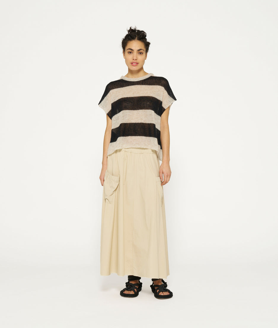 A-line maxi skirt | safari