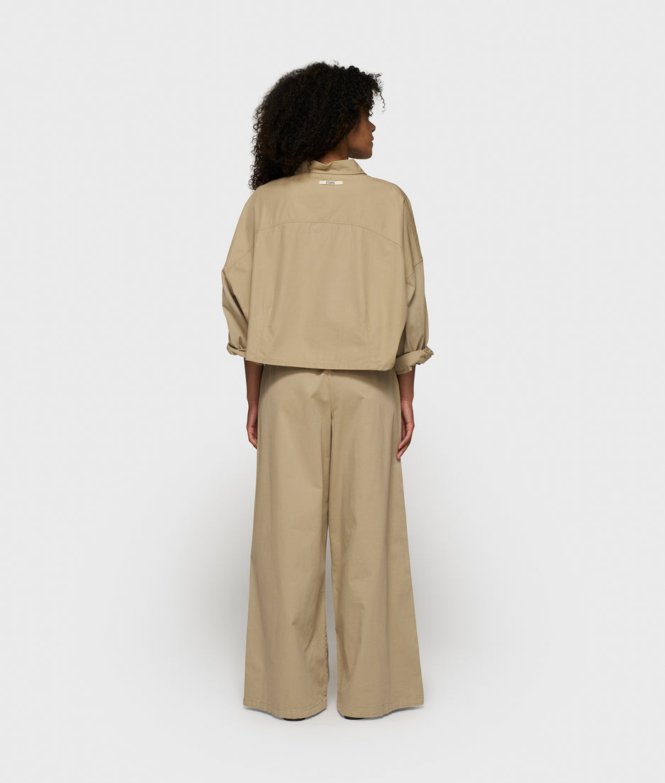 oversized cropped shirt | earth