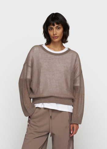 thin knit sweater | moonrock