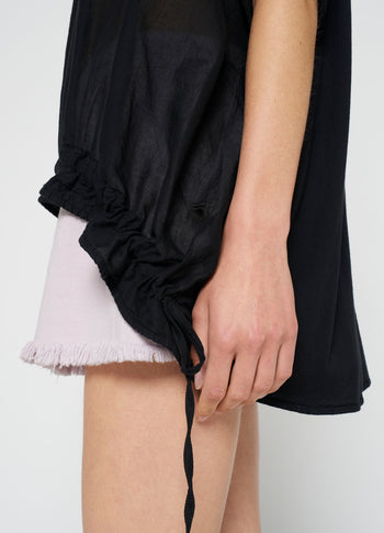 shortsleeve blouse voile | black