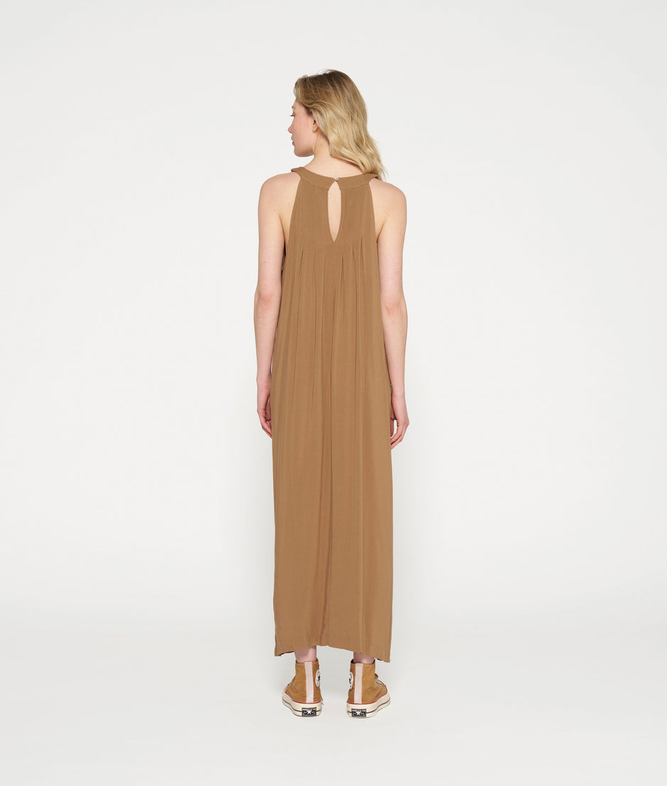 smoking dress | cedar brown