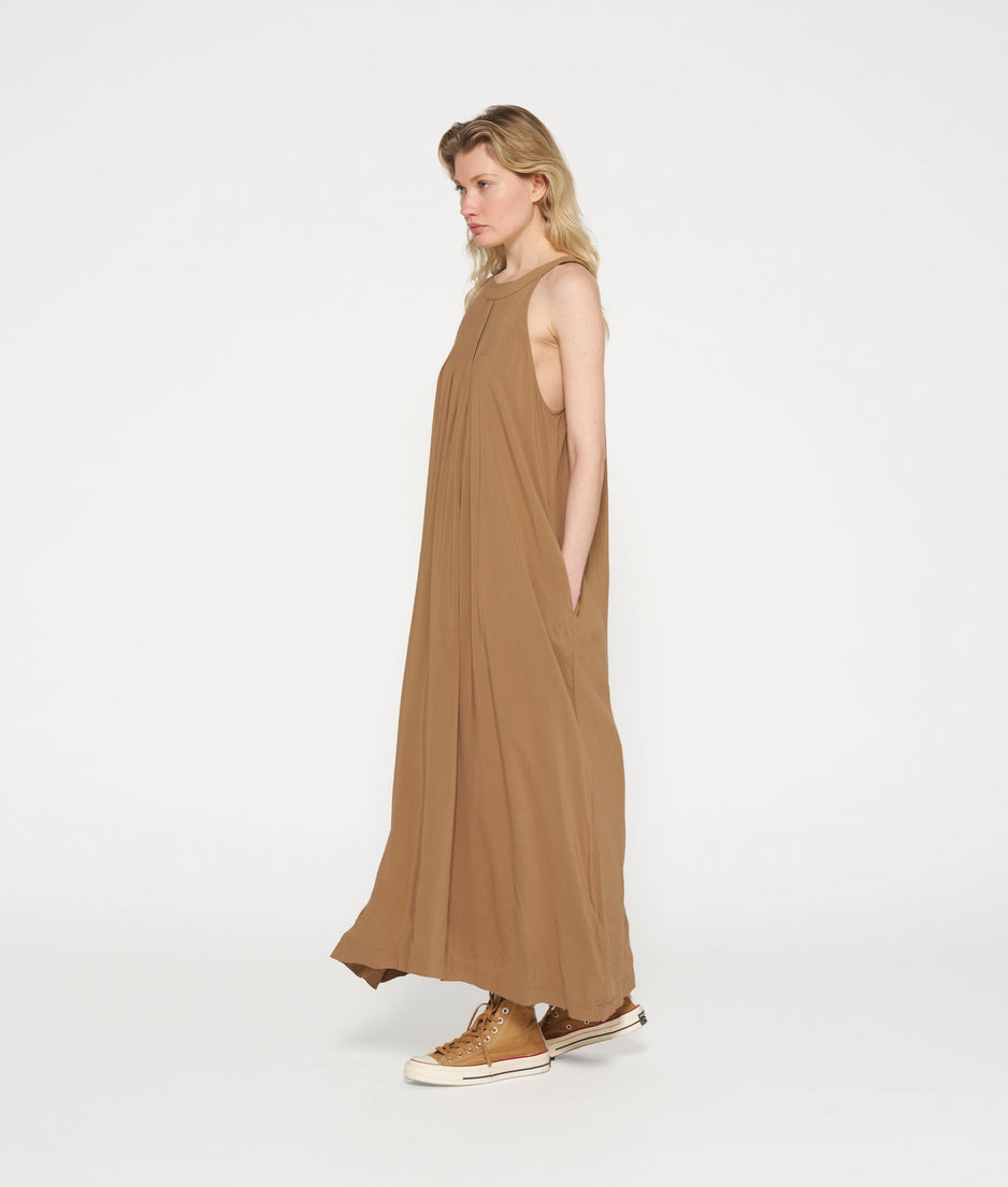 smoking dress | cedar brown