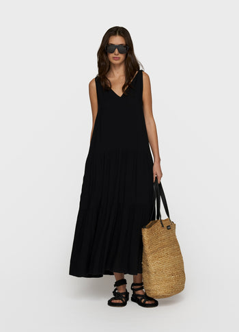 flowy maxi dress | black