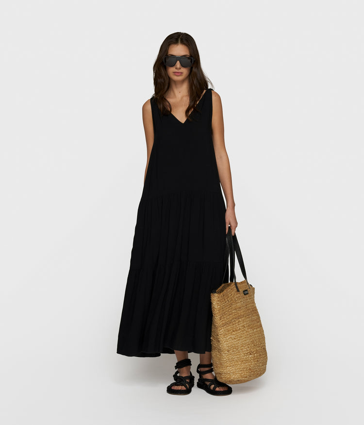 flowy maxi dress | black