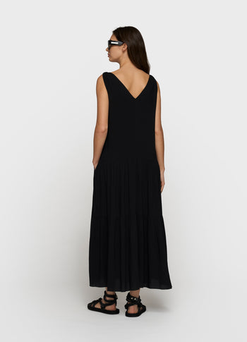 flowy maxi dress | black