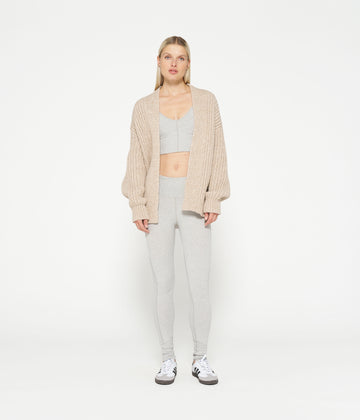 soft stretch leggings | light grey melee