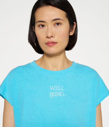 short sleeve tee linen | laguna blue