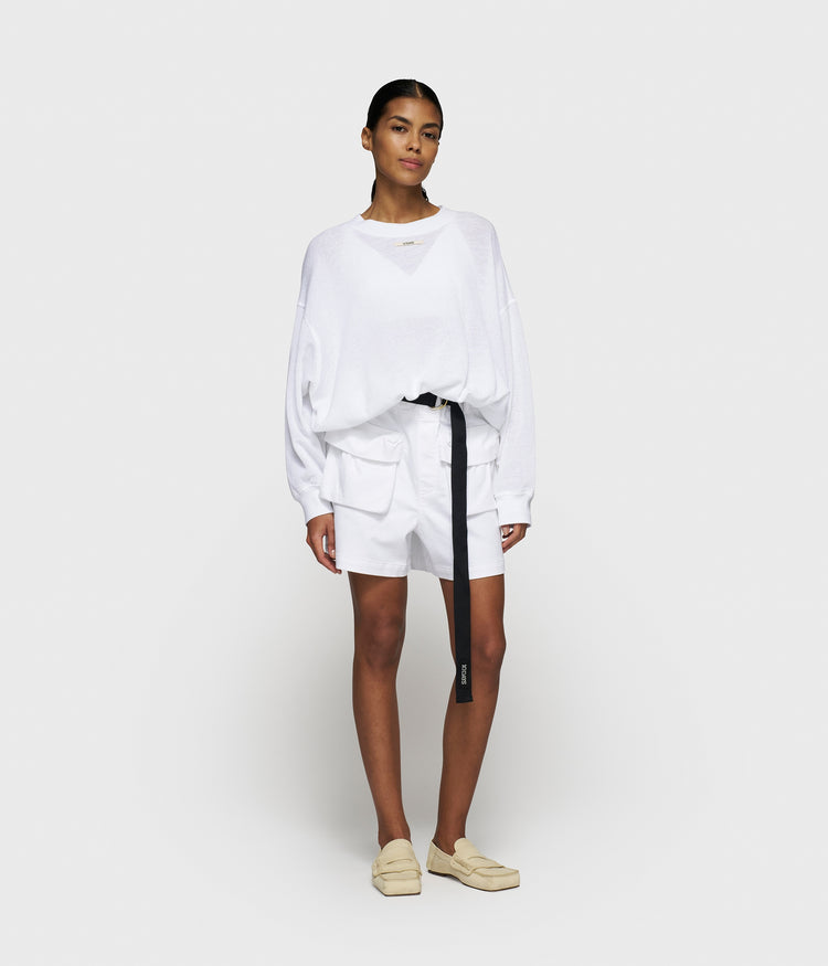 utility shorts | optic white
