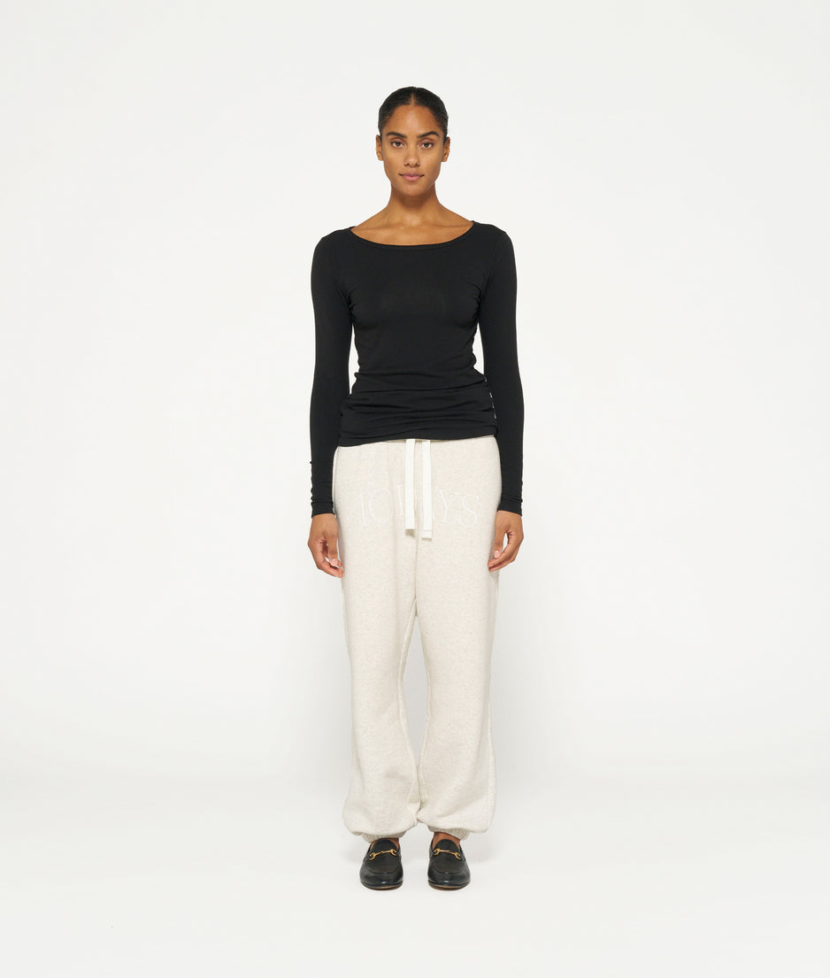 THE BOAT NECK TEE | black