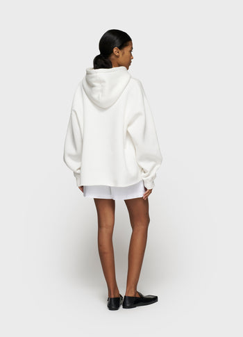 statement logo hoodie | ecru