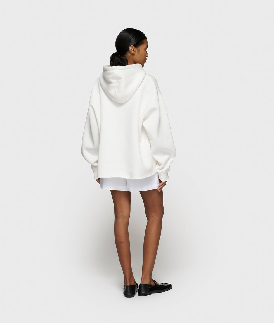 statement logo hoodie | ecru