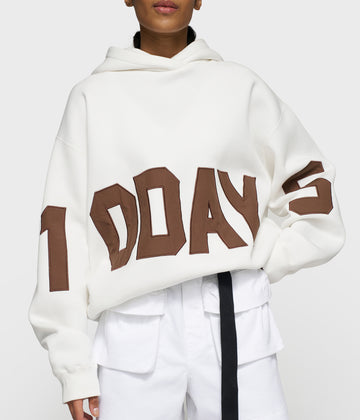 statement logo hoodie | ecru