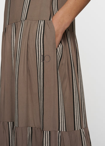 flowy maxi dress stripes | moonrock