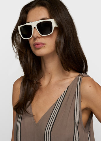 flowy maxi dress stripes | moonrock