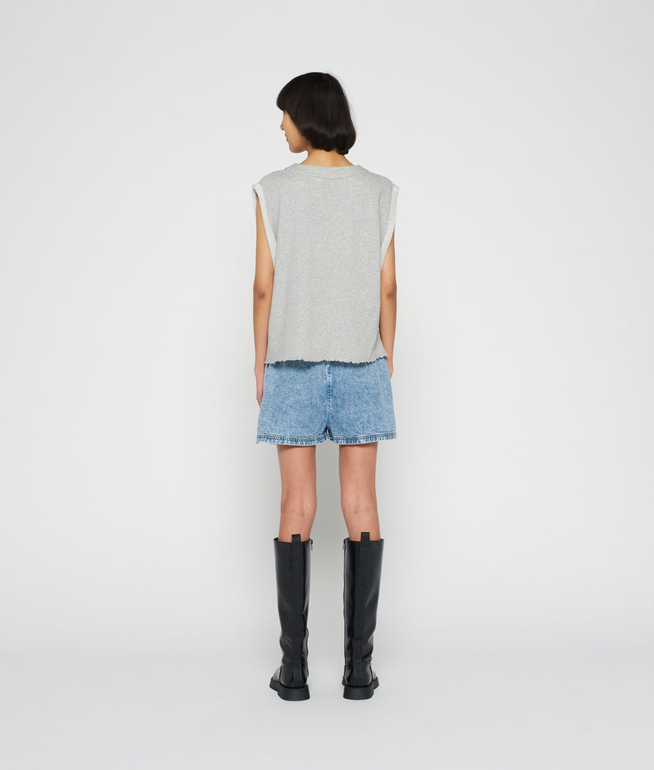 flowy shorts | blue denim