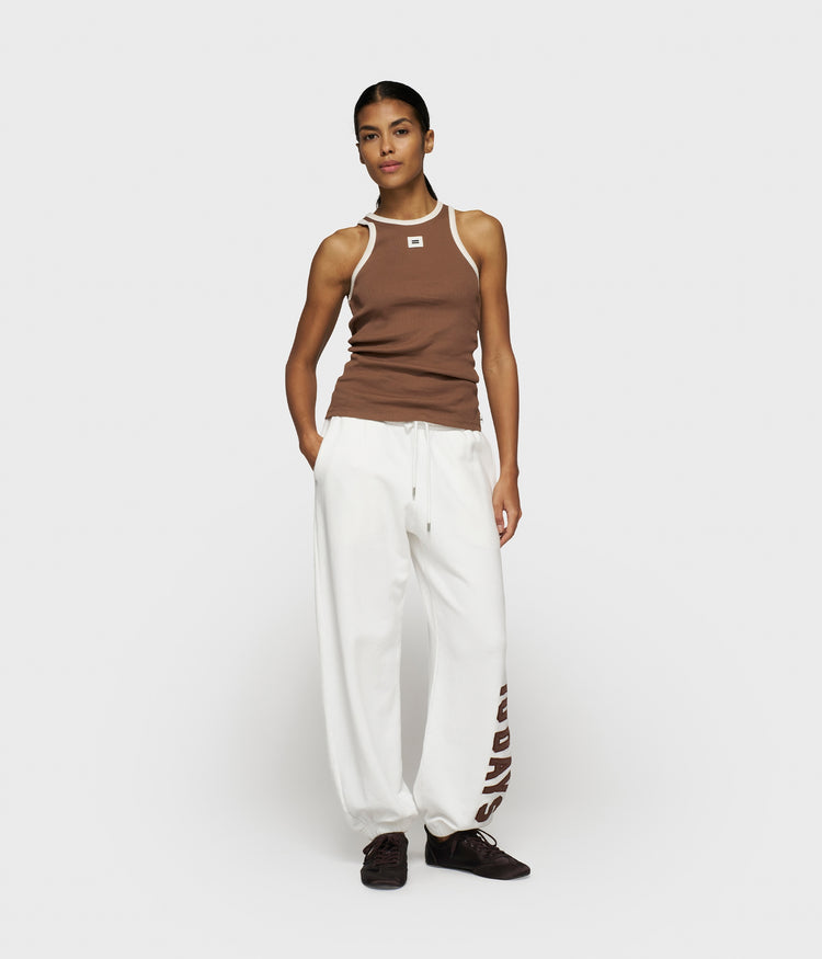 Bar jogger fleece | ecru