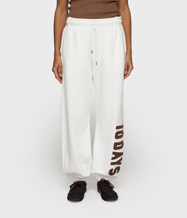 Bar jogger fleece | ecru