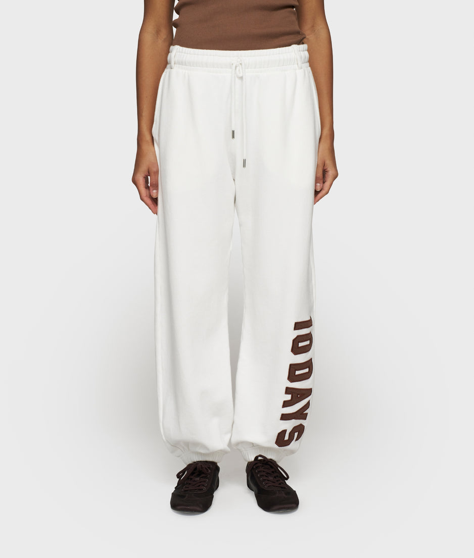 Bar jogger fleece | ecru