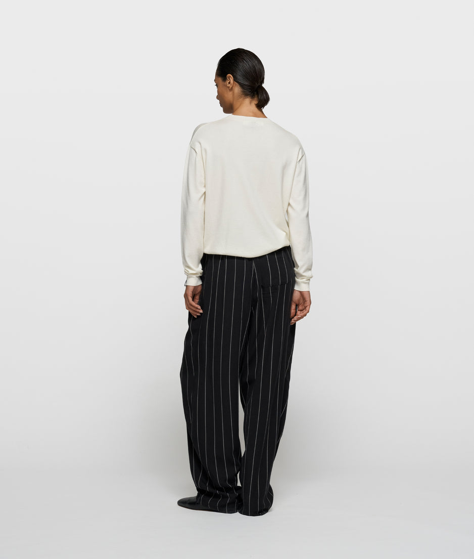 smile love knit sweater | ecru